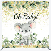 Lofaris Cute Boho Koala Baby Shower Square Tension Backdrop